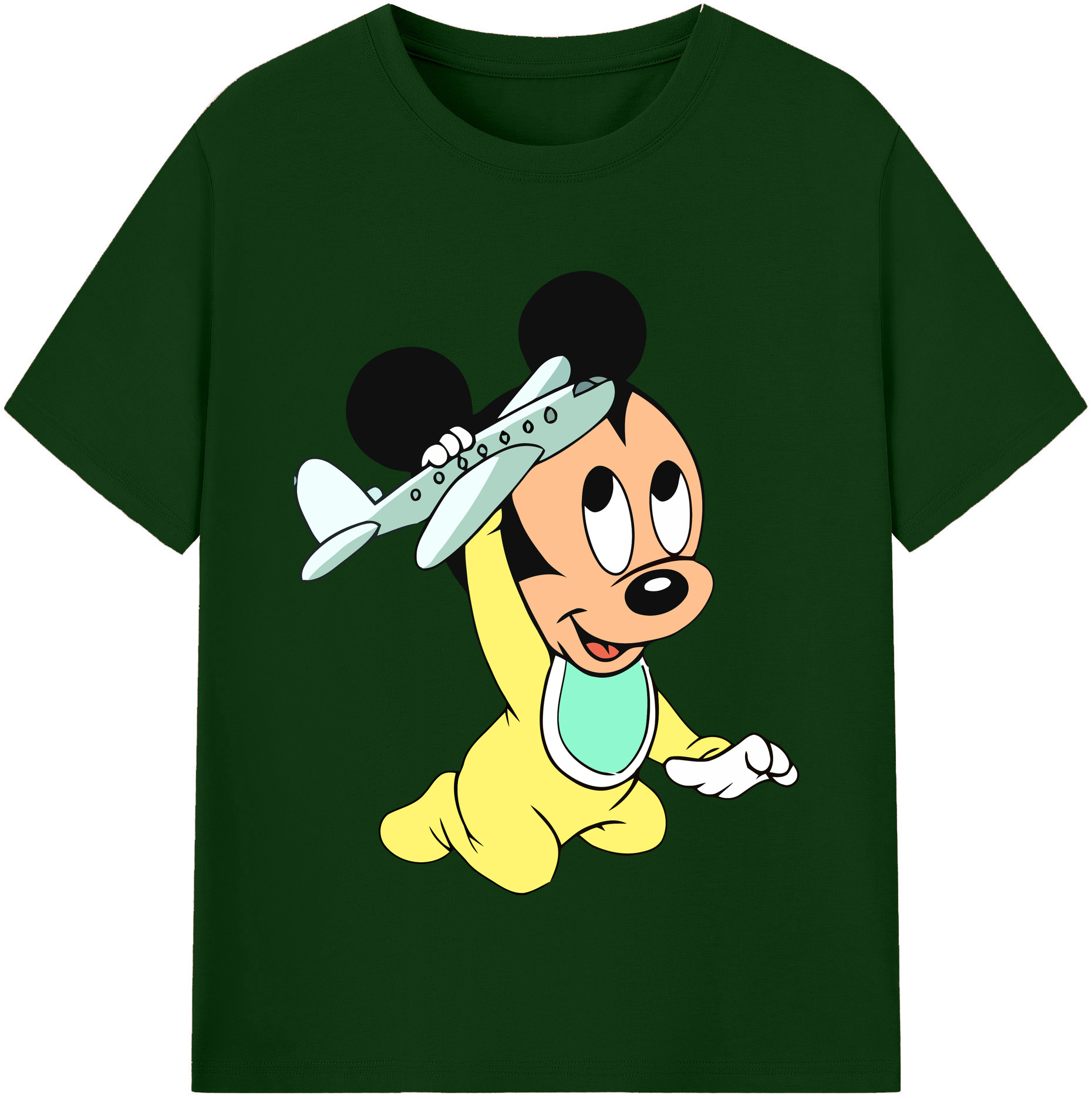 （画像用） ミッキーマウス Mickey Mouse 綿100％半袖Tシャツ（フロントプリント）